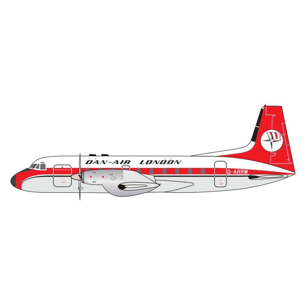 Gemini Jets Dan Air London Hawker-Siddeley HS-748 G-ARRW Scale 1 